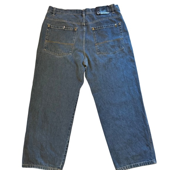 Southpole Other - Southpole Y2K Baggy Jeans Blue Denim Mens 41x31 Streetwear Barrel Jeans Wide Leg